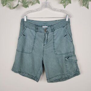 Sundance Size 8 Women's Shoreline Green Cargo Bermuda Shorts